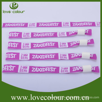 Factory cheap custom woven fabric embroidered wristband